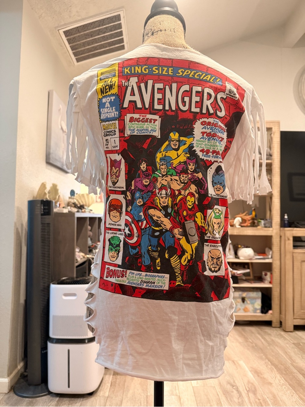 The Avengers Kids Costume T-Shirt Dress in White by